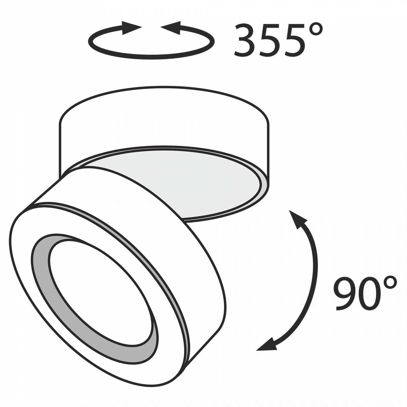 Спот потолочный светодиодный поворотный 8 см белый Treviso C023CL-L20W4K TECHNICAL CEILING & WALL, ЭЛИТНЫЕ 00-3957011 Белый  - Вид №2