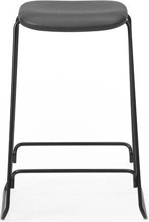 602585 Barstool 65 Полная обивка см Черная сталь / Ультра кожа Normann Copenhagen Just - Вид №1