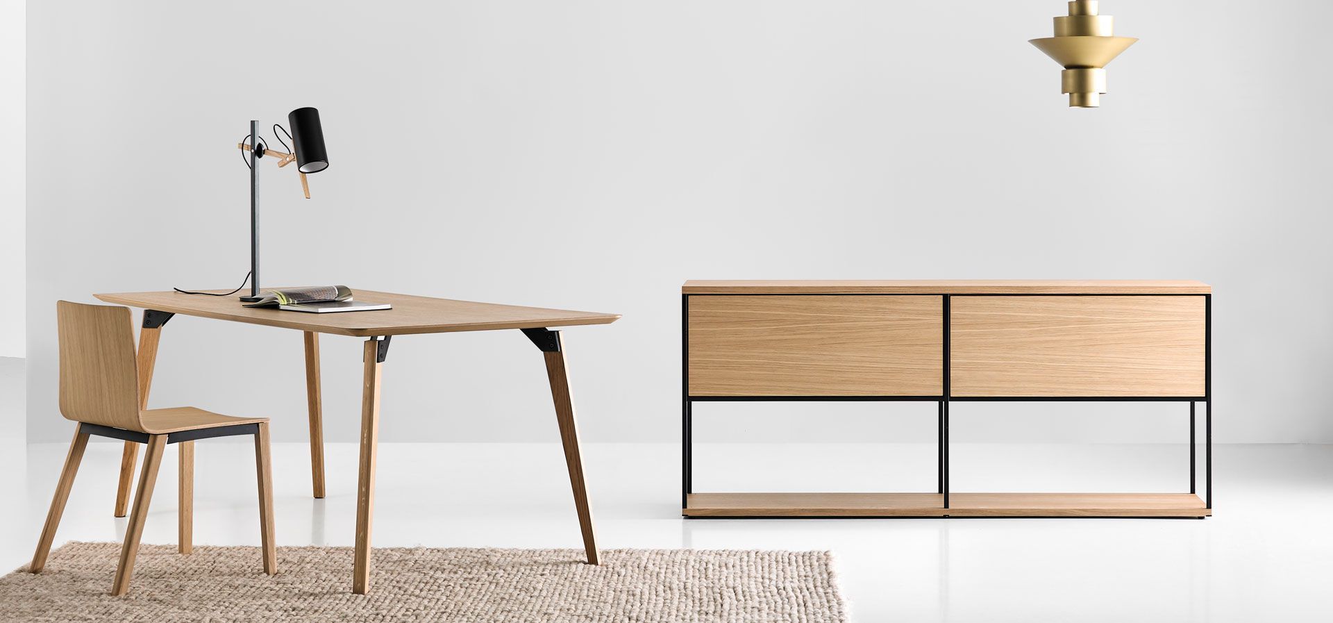 Низкий деревянный шкаф для телевизора с откидными дверцами Punt Literatura ARCH-00035753 - Вид №5