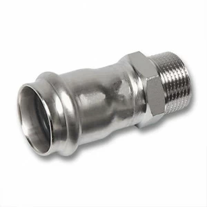 69243G2212 SANHA 9243G пресс-фит. нерж.сталь, ниппель перех.ВПр-НР 22x1/2 мм