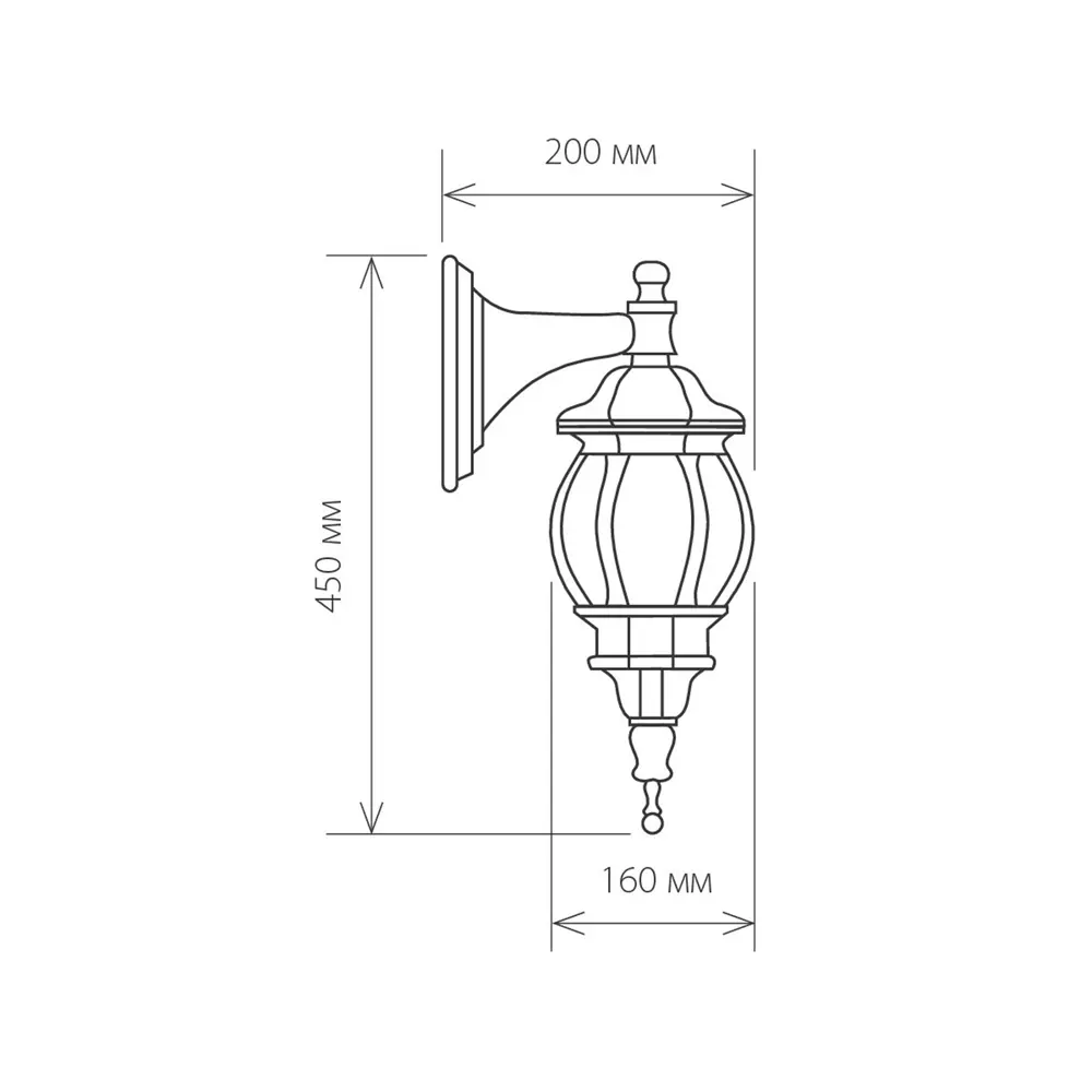 Светильник уличный настенный Elektrostandard 1001D 60 Вт E27 IP33 цвет черное золото 83506283 STLM-2022179  - Вид №8