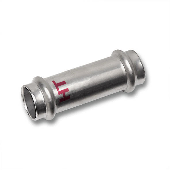 618270S35 SANHA 18270S пр.-фит. нерж., упл.фитон муфта подвижная ВПр-ВПр 35 мм  - Вид №1