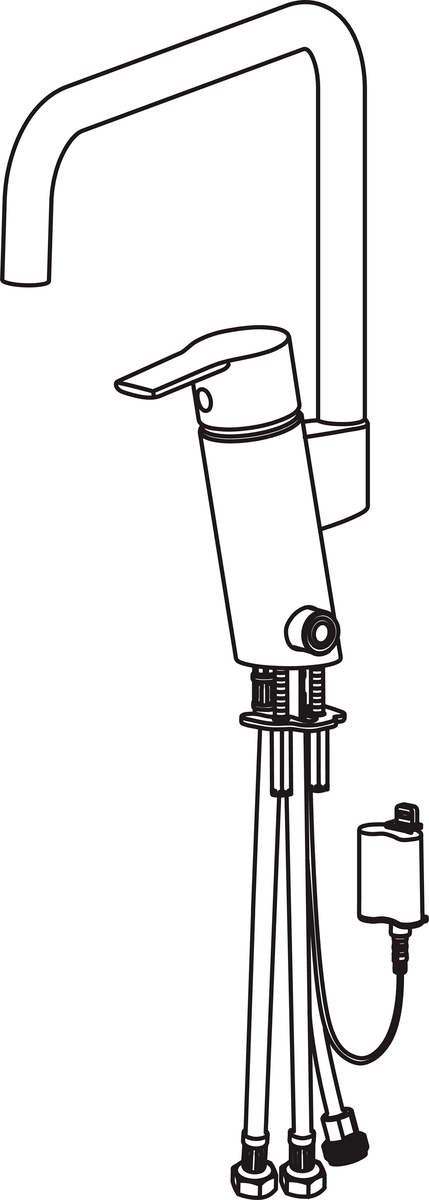 Oras 2839F-Y Смеситель для кухни с клапаном, 6 V 2839F-Y Cubista Хром  - Вид №2