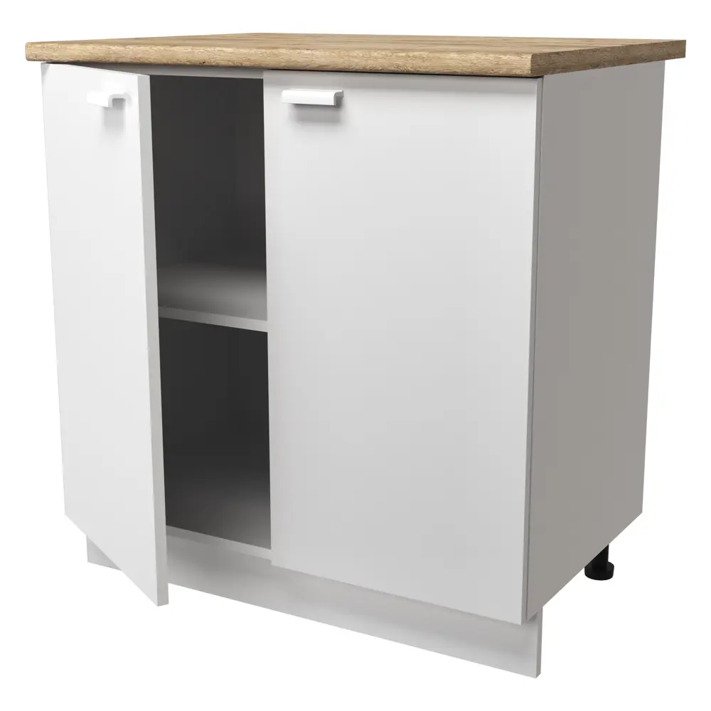 Кухонный шкаф напольный Изида 80x86x56 см ЛДСП цвет белый Santreyd STLM-2187053 - Вид №2