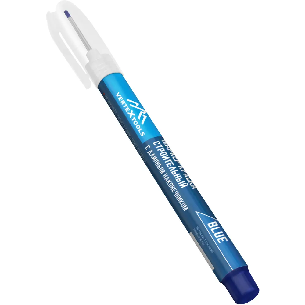 Маркер-краска VERTEXTOOLS 0021-04 синий для профессиональной разметки 89439534 STLM-1584369