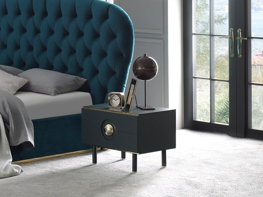 Enza Home Тумбочка прикроватная лакированная прямоугольная с ящиками Ottavia sun-id-1413811 - Вид №3