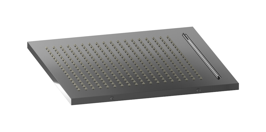 Полувстроенный верхний душ с режимами - дождь и водопад WE ARE IB av360cf Black Chrome Aqua