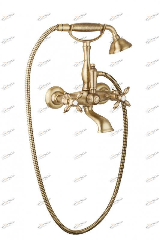Смеситель для ванны с ручным душем, шлангом 150 см CEZARES NOSTALGIA-VD-02-M