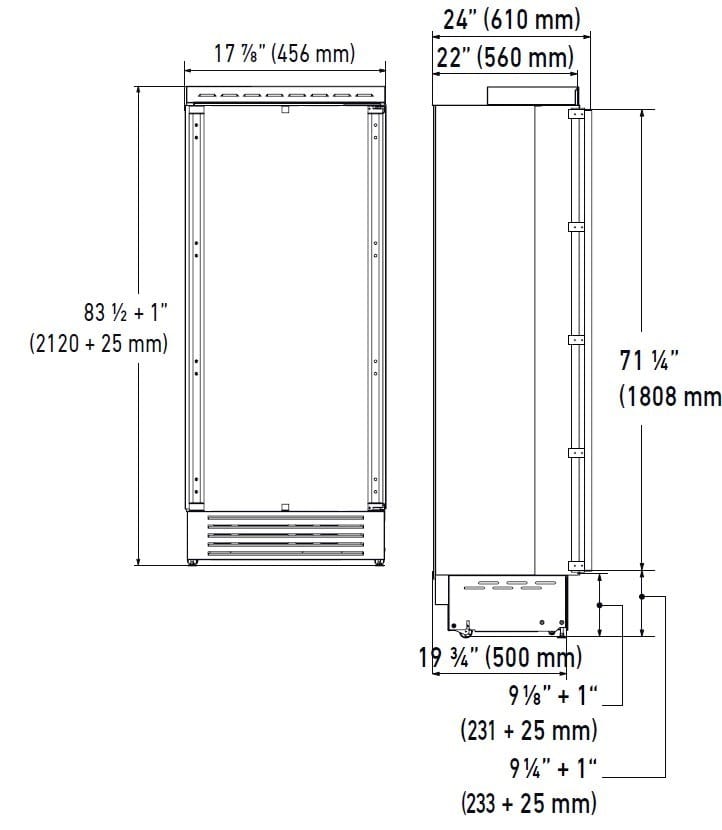Встраиваемый вертикальный морозильник no frost FHIABA Integrated ARCH-00010613 - Вид №3