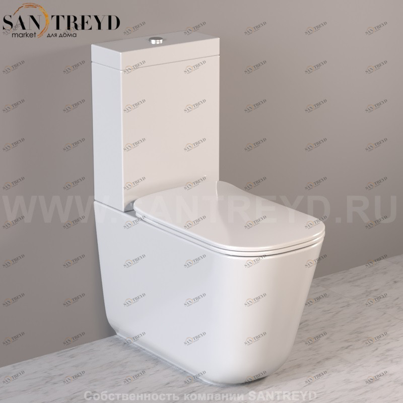 511701 Компакт унитаз с бачком Белый Kerasan Tribeca Италия