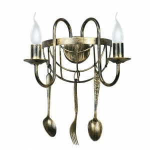 Бра настенное бронзовое Vitaluce 2A V1372/2A VITALUCE СВЕЧА 00-3931405 Бронза