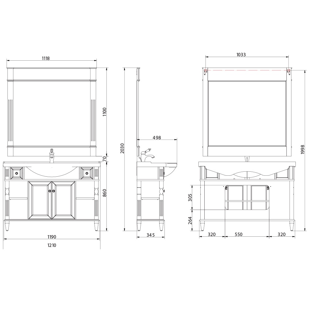 26673 Тумба Migliore Kantri  - Вид №1