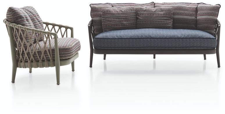 B&B Italia Outdoor 2-местный тканевый садовый диван Erica '19 sun-id-1431398 - Вид №1