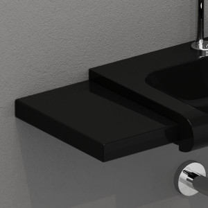 341604 Столешница из керамики 22x35,5 цвет Черный жемчуг Kerasan Inka project Италия