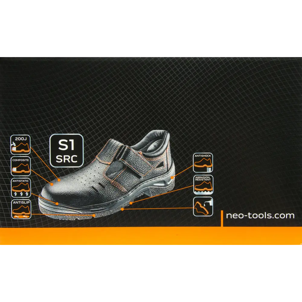 Сандалии рабочие Neo S1 SRA, кожаные, размер 45 Neò STLM-2150105 - Вид №3