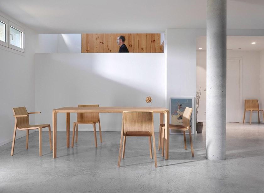 ONDARRETA Прямоугольный деревянный обеденный стол Silu sun-id-1478027 - Вид №1