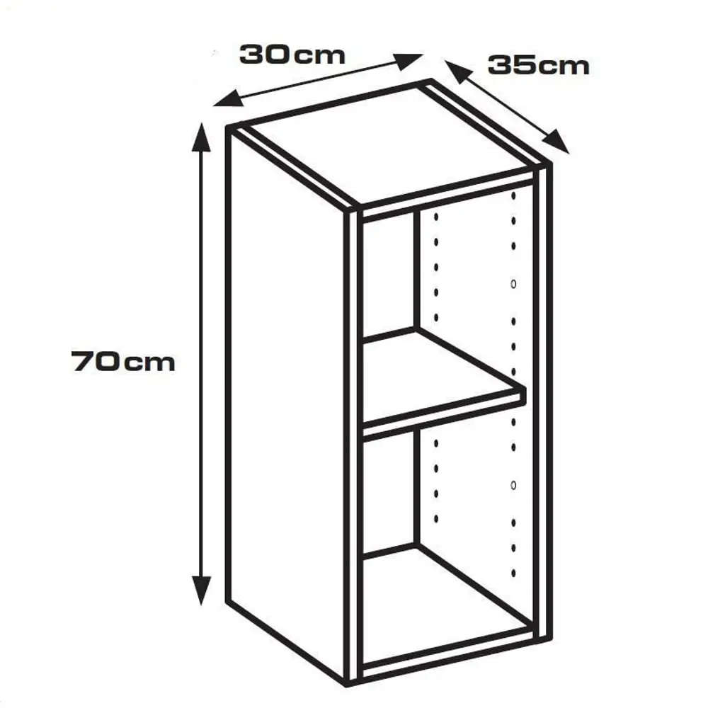 Каркас навесной 30x70x35 см, ЛДСП, цвет белый 82239810 STLM-2109858 DELINIA  - Вид №6