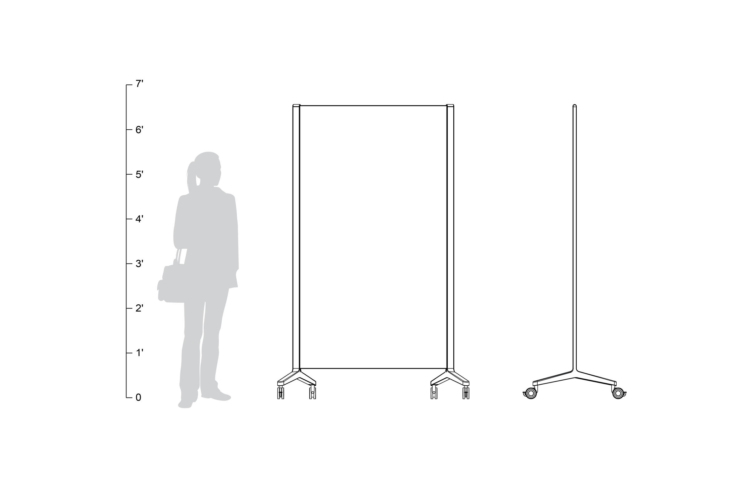 FSRT457 Мобильные стеклянные панели Jot с рамами с порошковым покрытием белой текстуры и ультра-белым диамалитовым стеклом с магнитной прослойкой и стандартной отделкой.  Forms-surfaces 