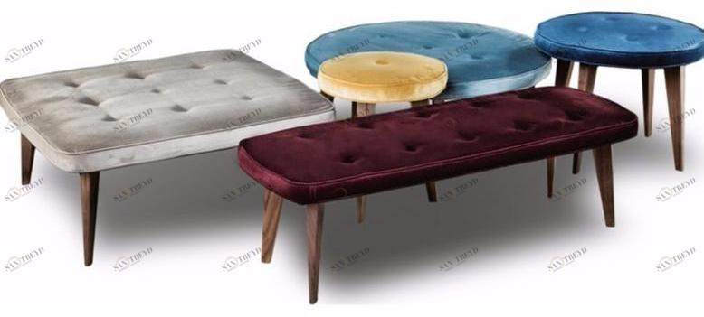 Vibieffe Тафтинговый пуф из ткани или кожи sun-id-1516397