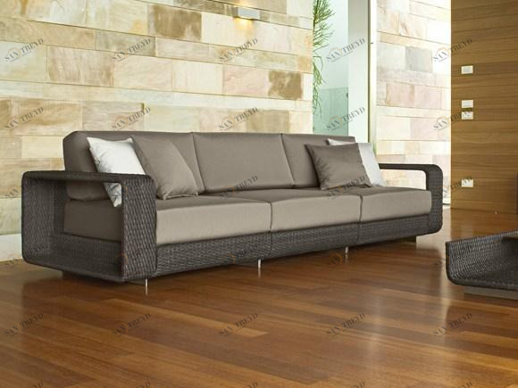 Roberti 3-местный модульный садовый диван из алюминия Hamptons sun-id-1401651