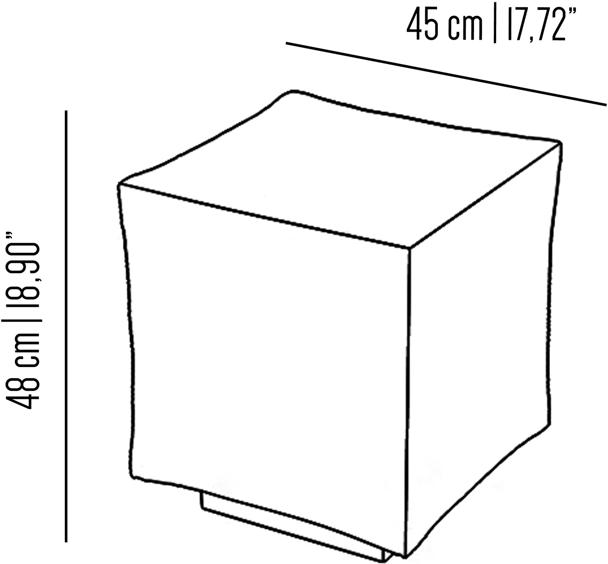 Il Bronzetto Квадратный железный пуф Soft iron Sir 03_a_b_c_d - Вид №4