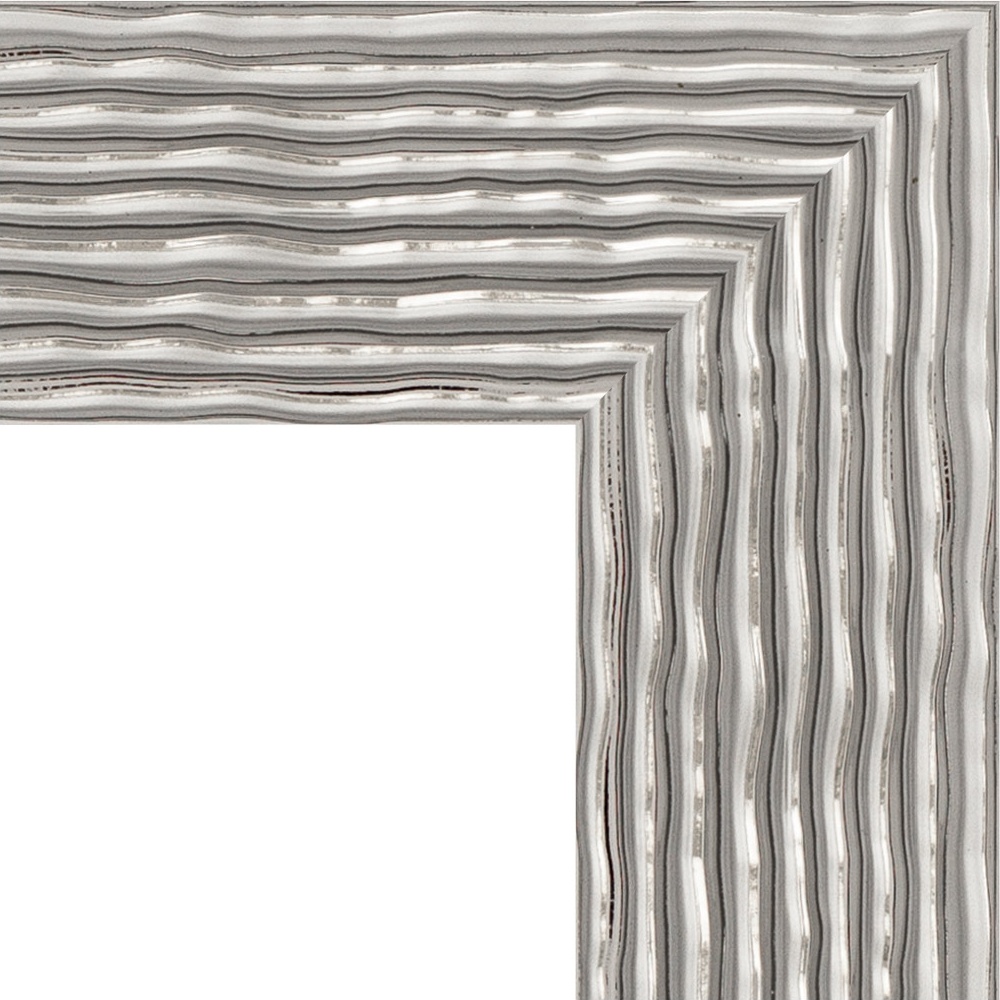BY 3025 Зеркало в багетной раме - волна хром 90 mm EVOFORM Definite - Вид №5