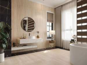 Пол из керамогранита с мраморным эффектом