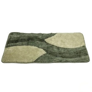 Коврик для ванной комнаты Волна серый, 80x50 см