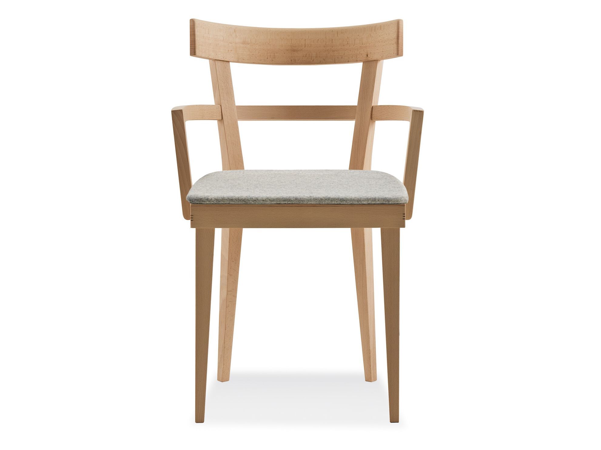 Стул из бука с мягким сиденьем с подлокотниками Billiani кафе ARCH-00047069