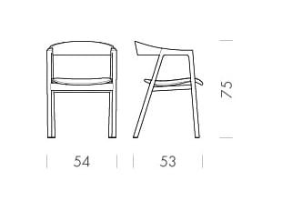 Мягкий стул с открытой спинкой Gazzda MUNA ARCH-00077192 - Вид №6