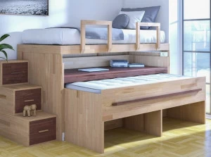 Cinius Выдвижная кровать-трансформер из массива дерева Spaziobed