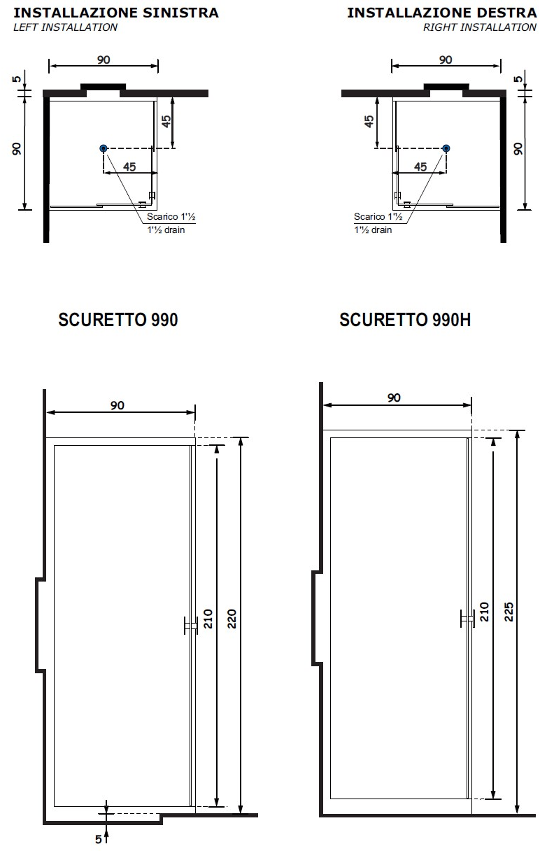Gruppo Treesse Душевая кабина угловая стеклянная с поддоном Sistema doccia sun-id-1401865 - Вид №4