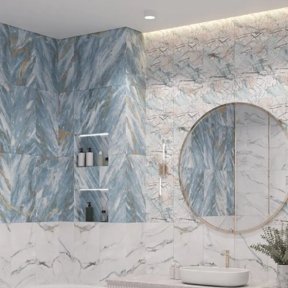 Настенная плитка Axima Байкал - голубой мрамор 30х60 см 89231694 STLM-0945884