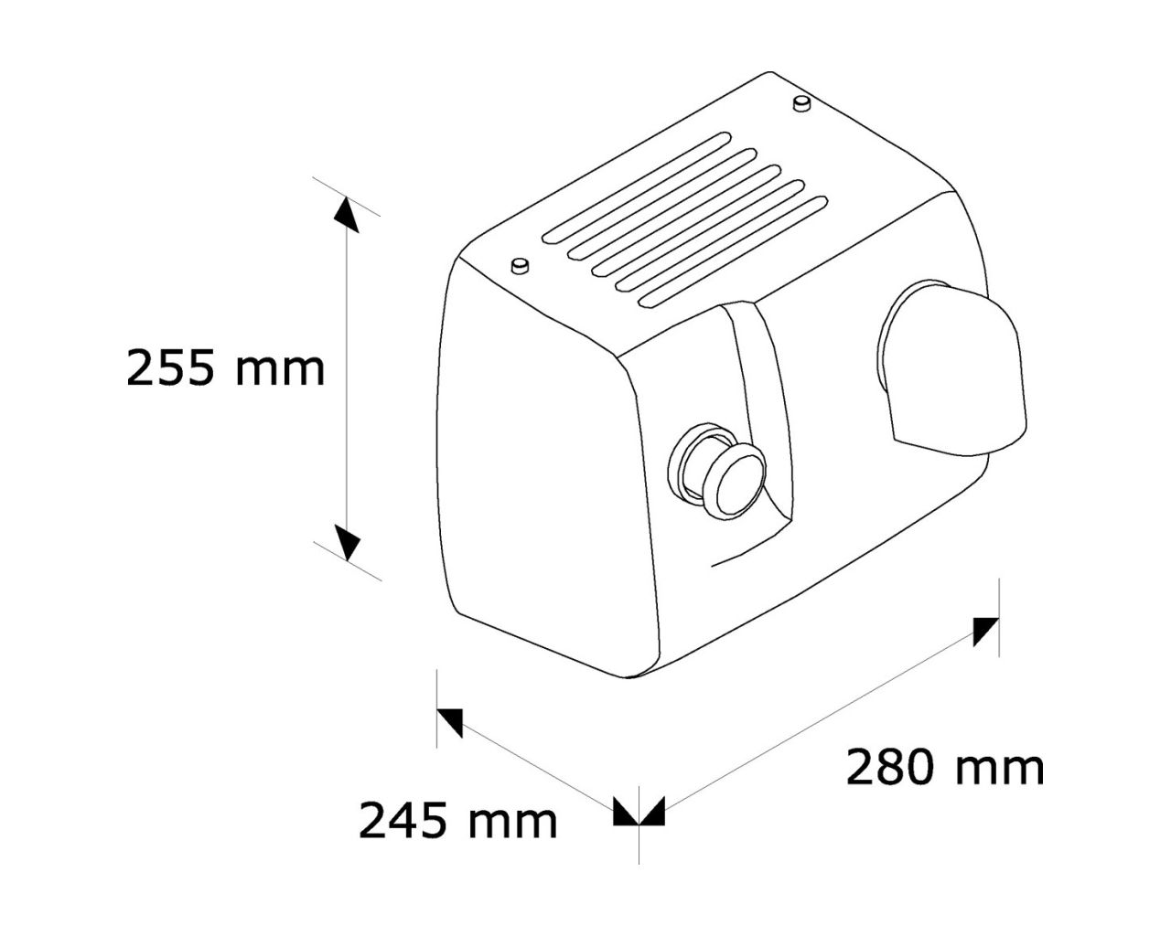 EIB585 Фен POOL, корпус из чугуна, эмалированный, белый Merida  - Вид №1