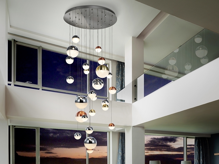 109085 Подвесной светильник LED 27L Ø80 DIM BLUETOOTH ССТ цветной 500 см Schuller Sphere - Вид №2