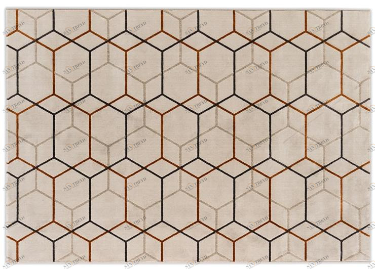 Calligaris Прямоугольный коврик из синтетического волокна с геометрическими мотивами  Cs7207-a 