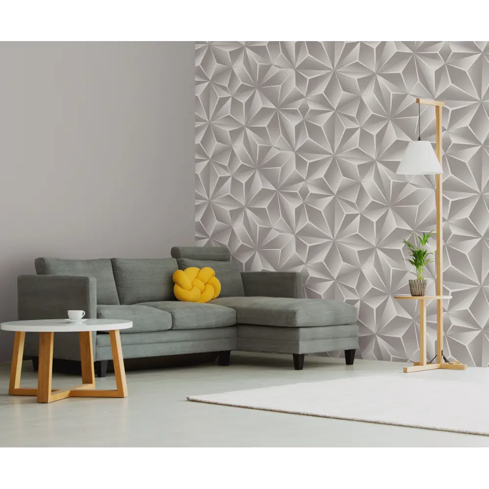 Обои флизелиновые Ateliero Kaleidos серые 1.06 м AT88187-06 Kaleidoscope STLM-2062267 - Вид №4