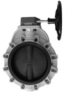 SANIT 152305050063 Универсальная промышленная / Химическая дроссельный клапан FK, PVDF, механическая коробка передач