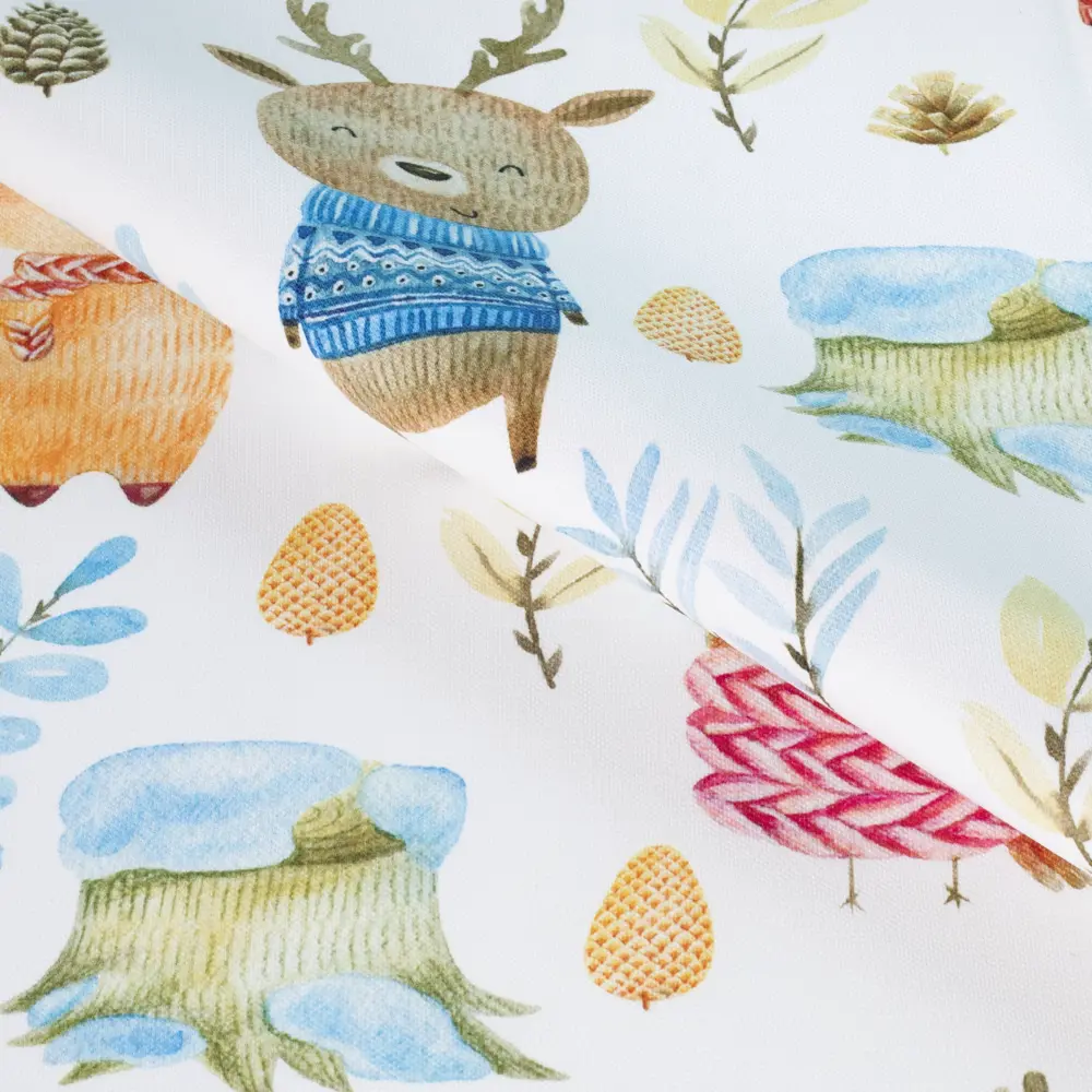 Ткань 1 м/п Лесные зверята велюр 300 см цвет разноцветный GARDEN STLM-2124390