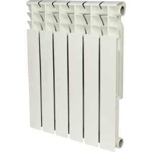 Радиатор секционный Rommer Optima BM 500/85 6 секций боковое подключение биметалл белый