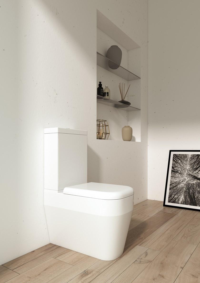 Tue130301+tue71pf101 Компакт унитаз с бачком Белый Olympia Ceramica TUTTO EVO Италия - Вид №3