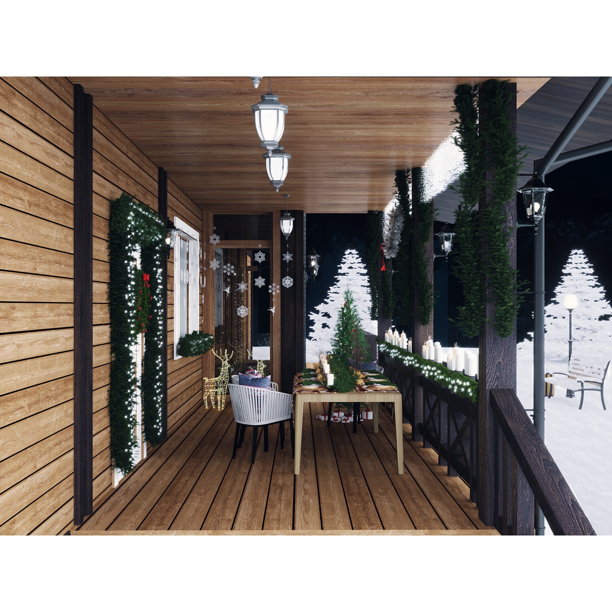 82018448 Свеча-столбик 6/8 см цвет бежевый Santreyd  - Вид №3