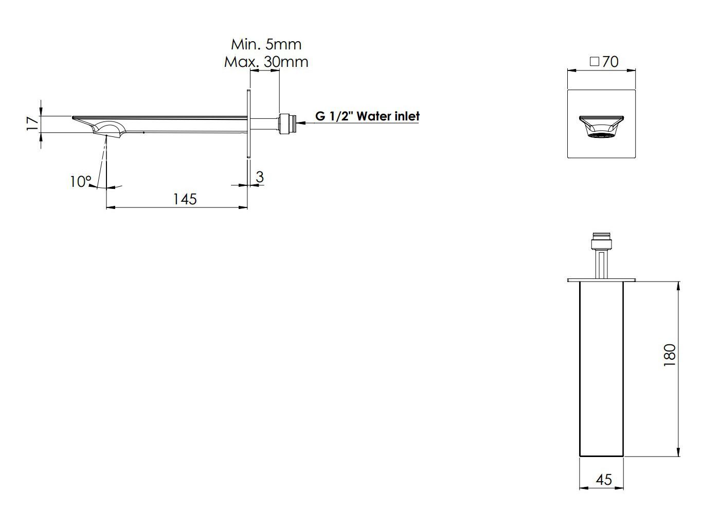Настенный дозирующий носик для умывальника Rubinetterie Mariani Icon ARCH-00051458 - Вид №2