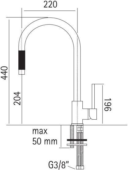 Quadrodesign Смеситель для кухни с вытяжным душем Kitchen brass sun-id-1392706 - Вид №1