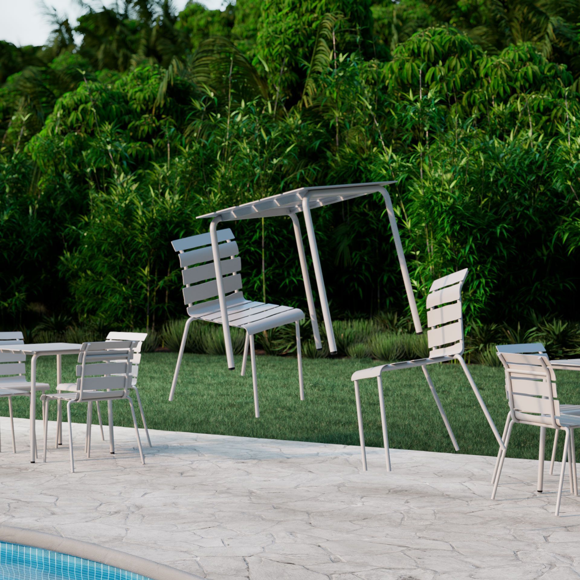 Алюминиевый садовый стул valerie_objects Aligned ARCH-00111543 - Вид №9