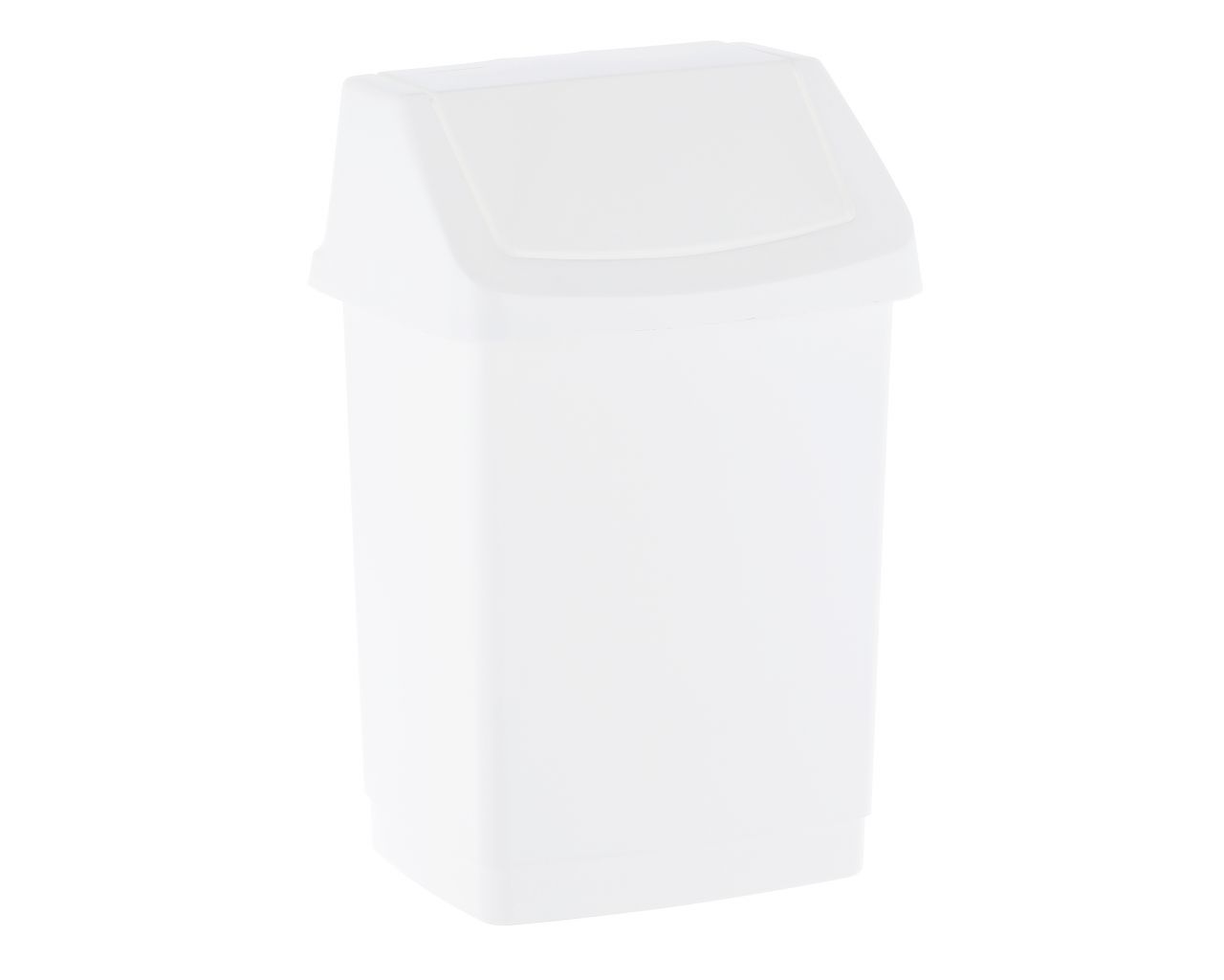 B8A Мусорная корзина с откидной крышкой из пластика вместимостью 9 л, цвет БЕЛЫЙ Merida 