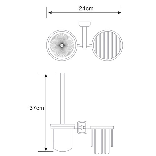 Oder K-3035 Держатель освежителя и щетки для унитаза Santreyd  - Вид №1