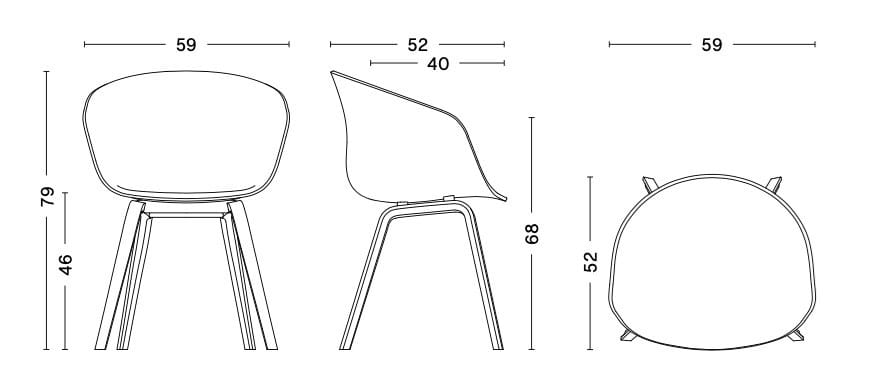 Мягкий и обитый стул с подлокотниками Hay About a Chair ARCH-00006832 - Вид №2
