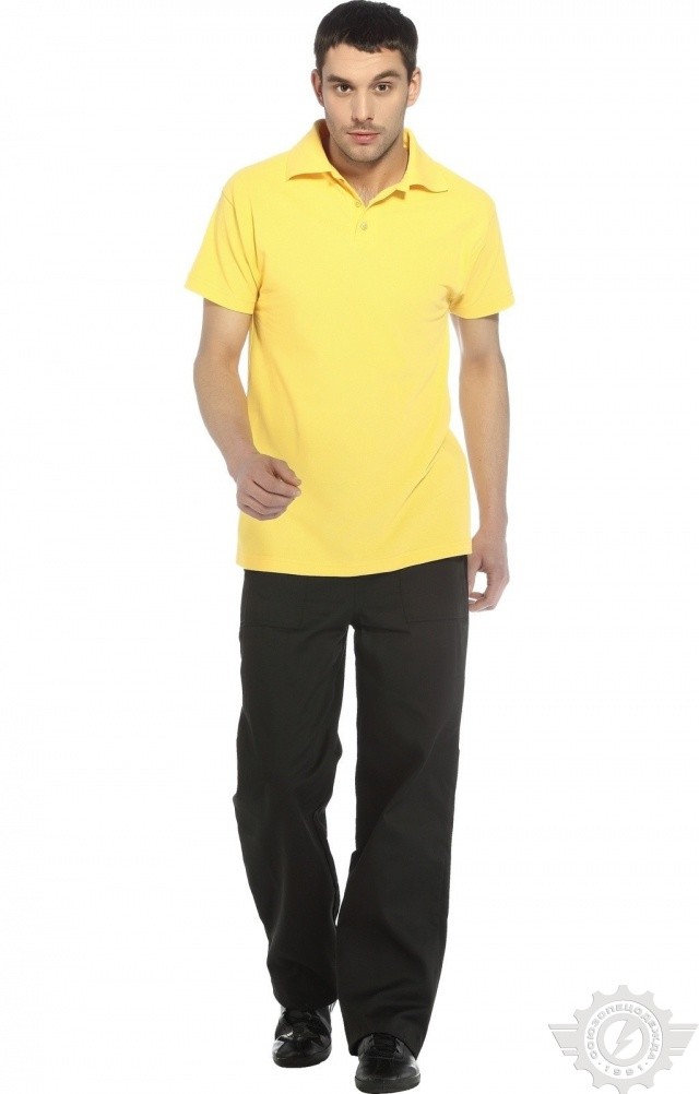 66367 Тенниска-поло желтая  Одежда для салонов красоты  размер XL (52) Спецодежда  - Вид №9