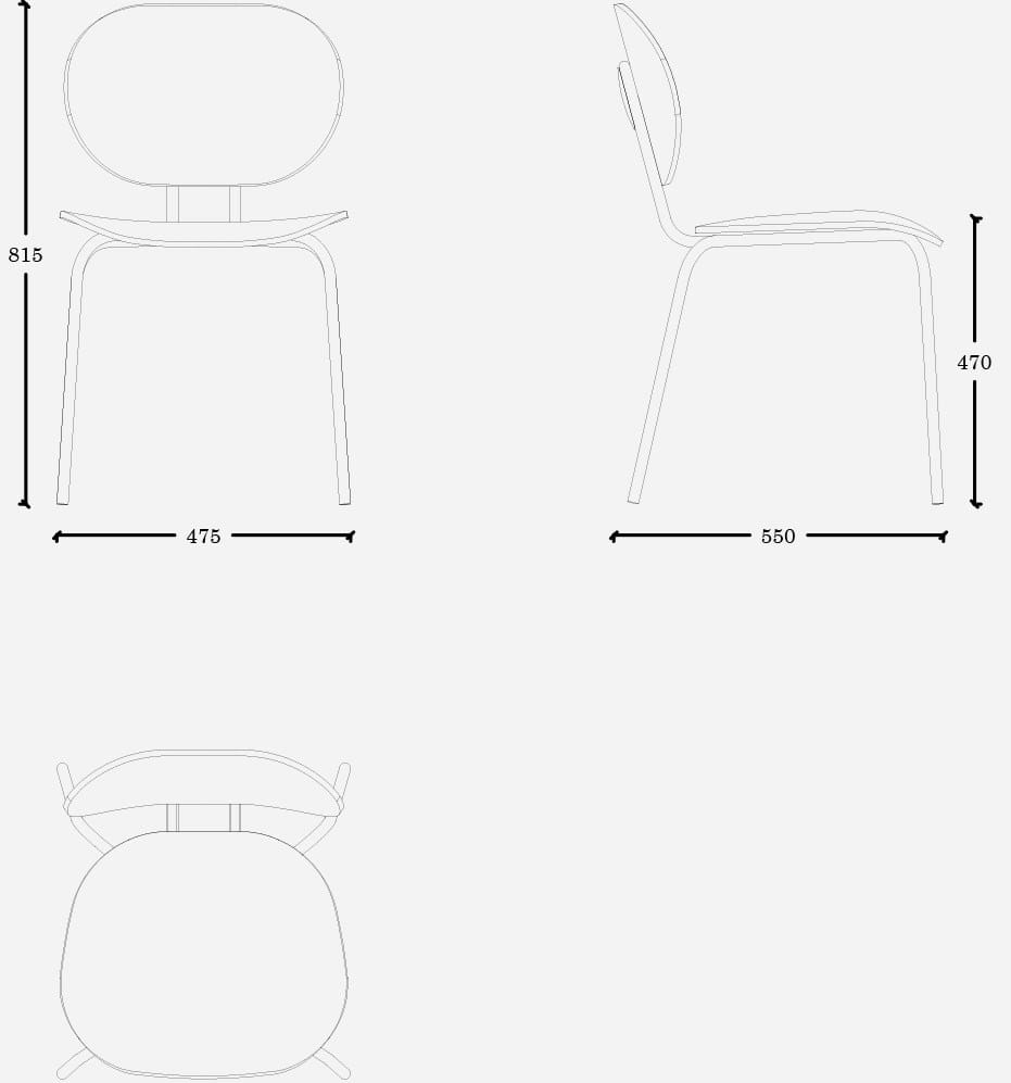 Стальной стул с мягким сиденьем ONDARRETA Hari ARCH-00004041 - Вид №4